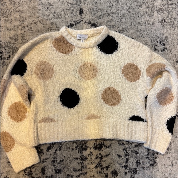 & Other Stories Sweaters - & Other Stories Cream and Black Polka Dot Sweater